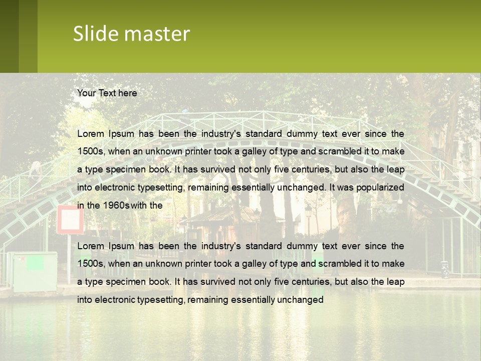 Green Transportation Cityscape PowerPoint Template