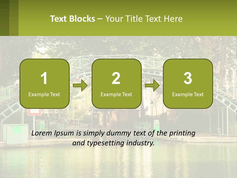 Green Transportation Cityscape PowerPoint Template