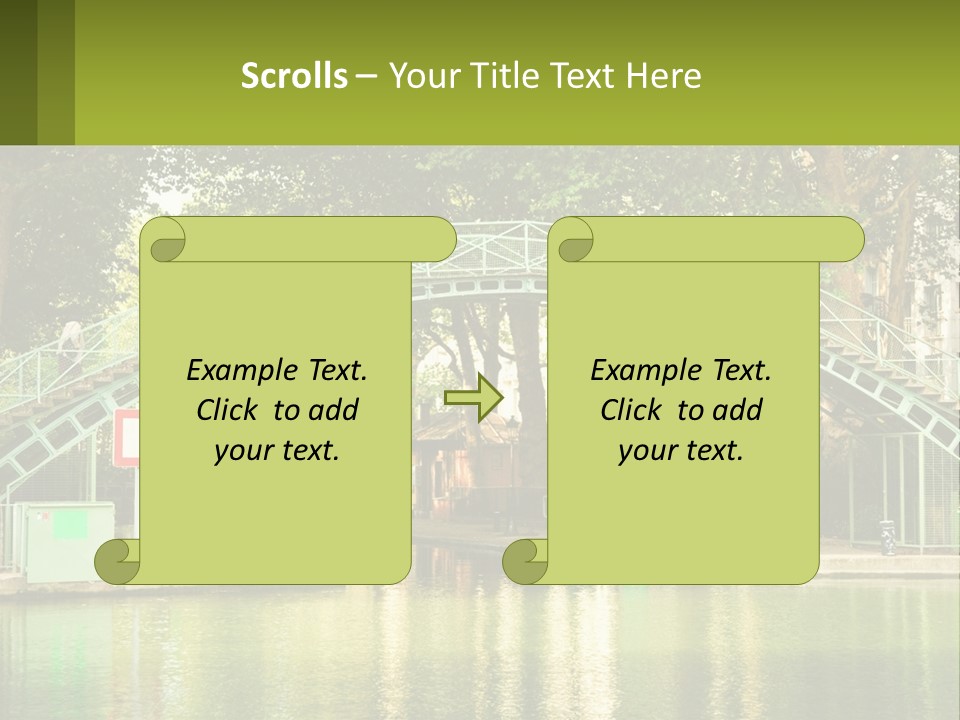 Green Transportation Cityscape PowerPoint Template