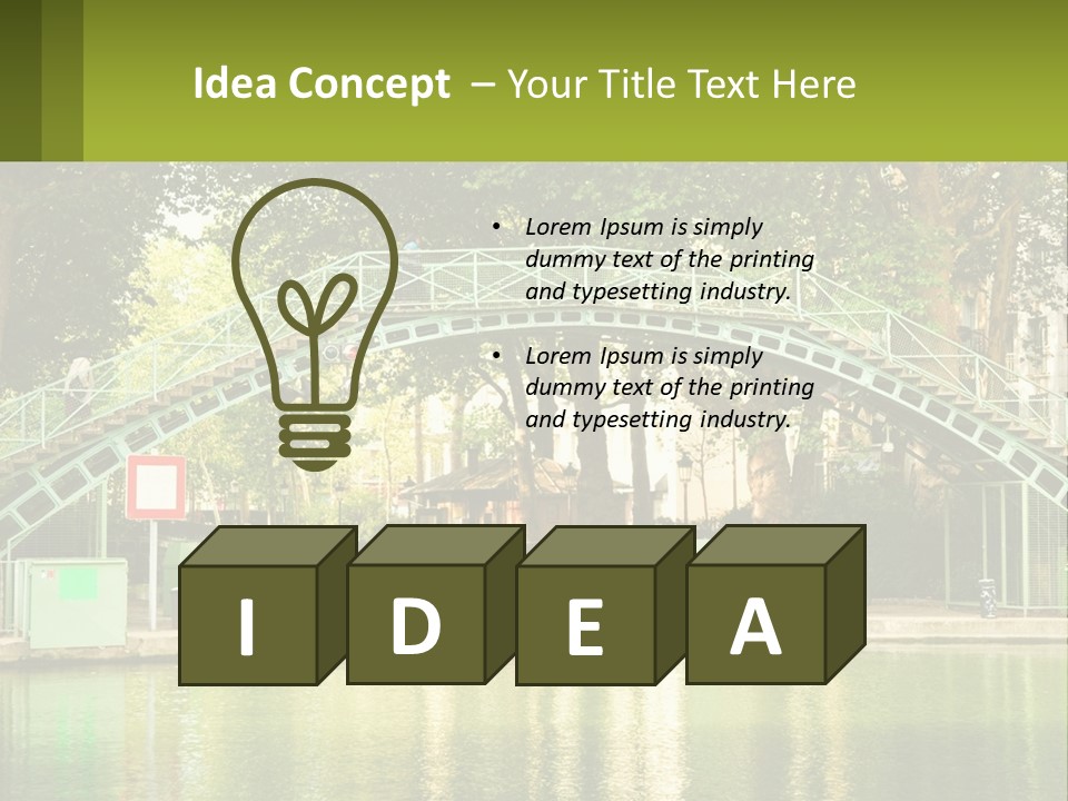 Green Transportation Cityscape PowerPoint Template