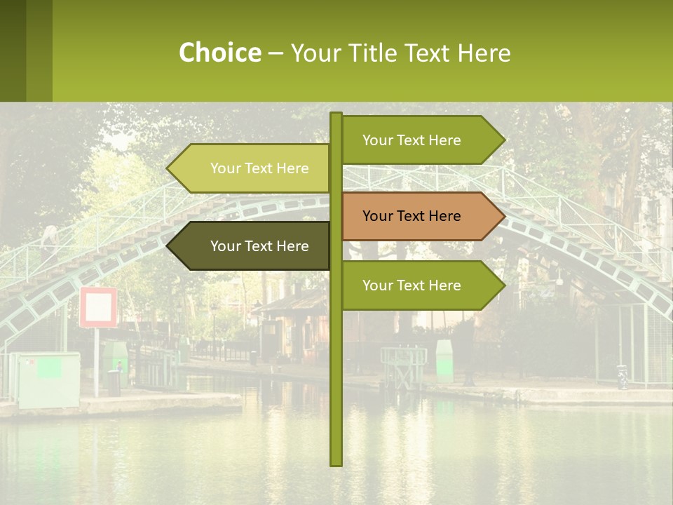 Green Transportation Cityscape PowerPoint Template