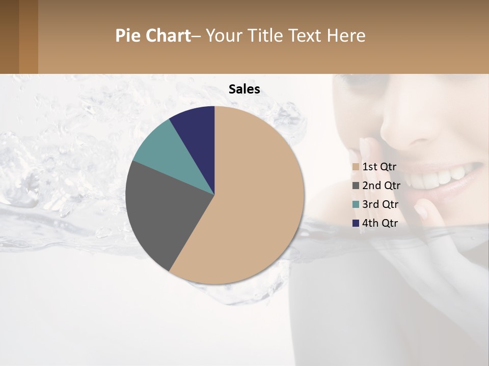 A Woman Is Smiling With Her Hand On Her Face PowerPoint Template
