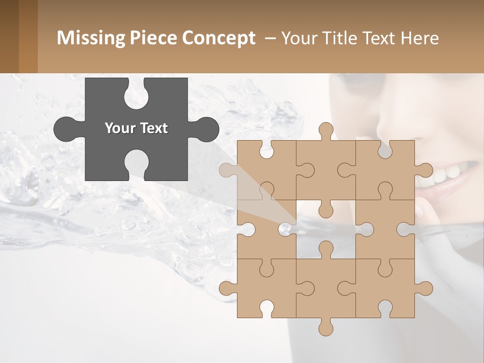 A Woman Is Smiling With Her Hand On Her Face PowerPoint Template