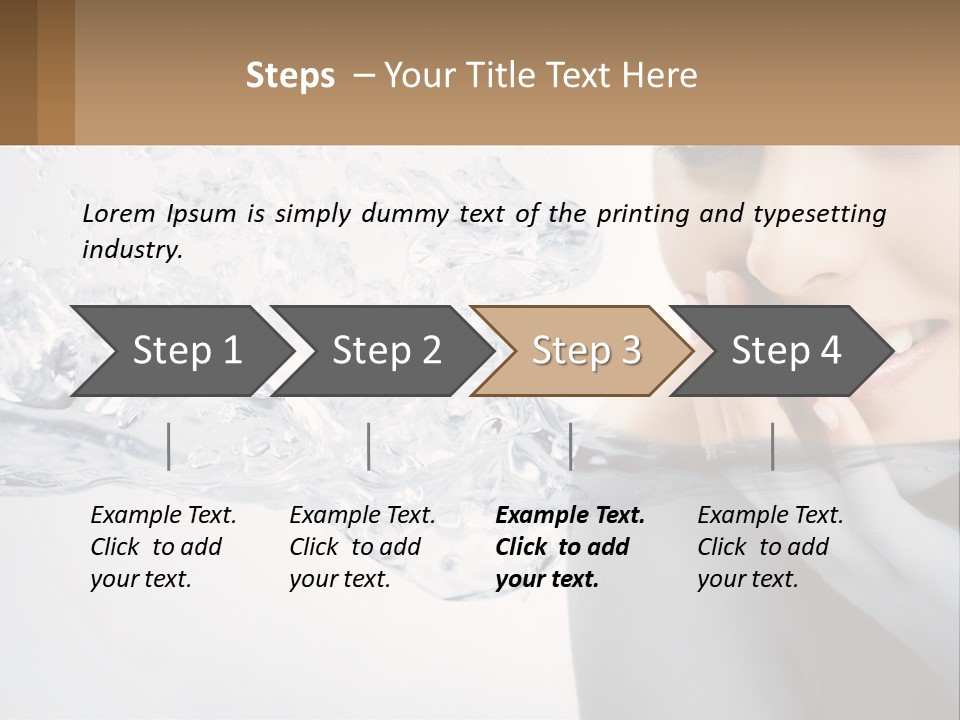 A Woman Is Smiling With Her Hand On Her Face PowerPoint Template
