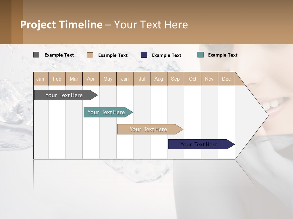 A Woman Is Smiling With Her Hand On Her Face PowerPoint Template