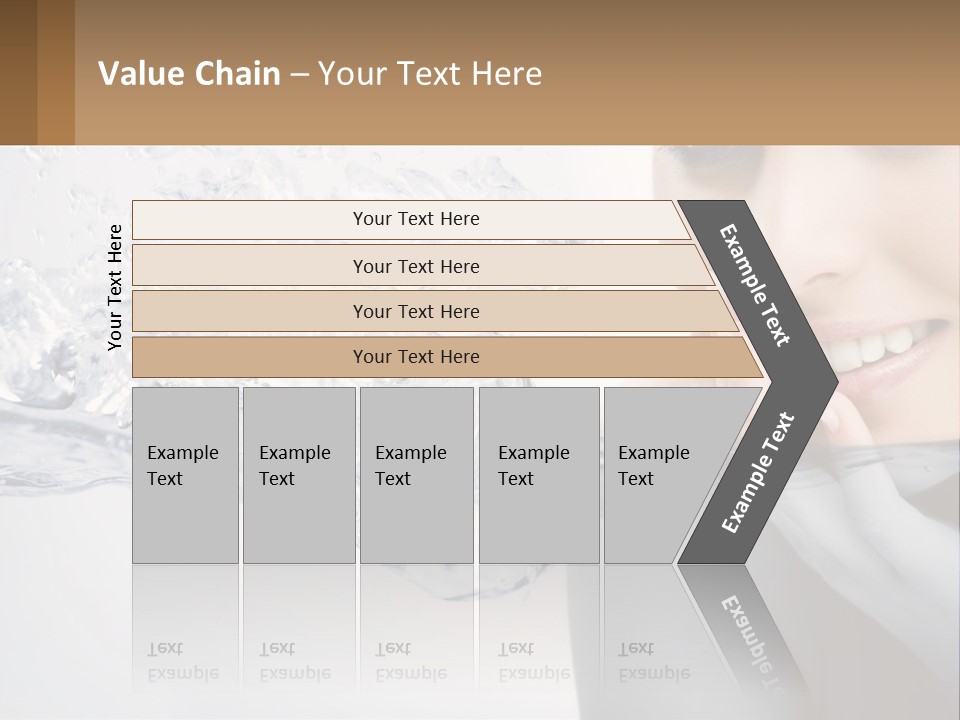 A Woman Is Smiling With Her Hand On Her Face PowerPoint Template