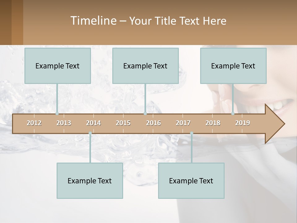 A Woman Is Smiling With Her Hand On Her Face PowerPoint Template