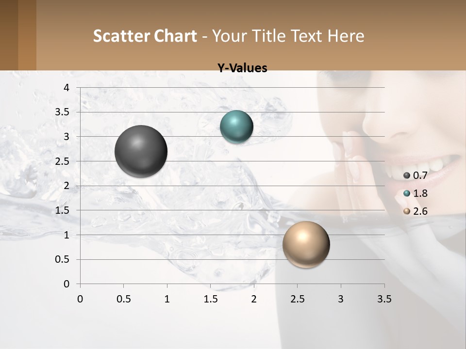 A Woman Is Smiling With Her Hand On Her Face PowerPoint Template