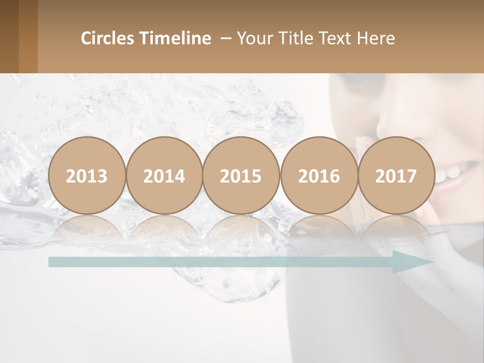 A Woman Is Smiling With Her Hand On Her Face PowerPoint Template