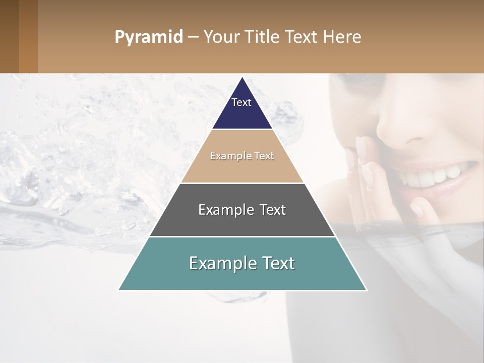 A Woman Is Smiling With Her Hand On Her Face PowerPoint Template