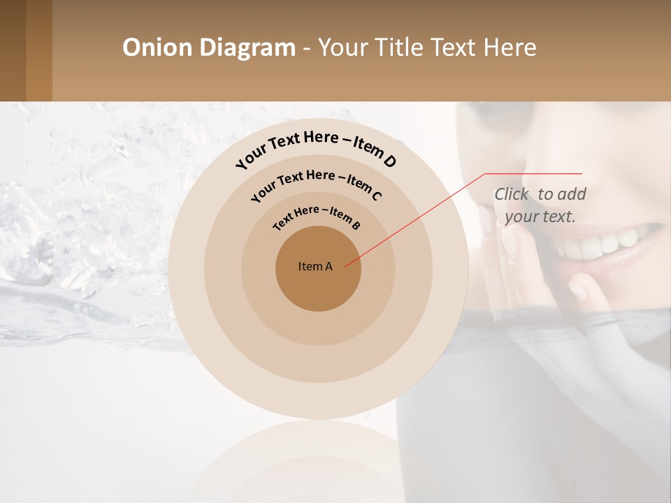 A Woman Is Smiling With Her Hand On Her Face PowerPoint Template