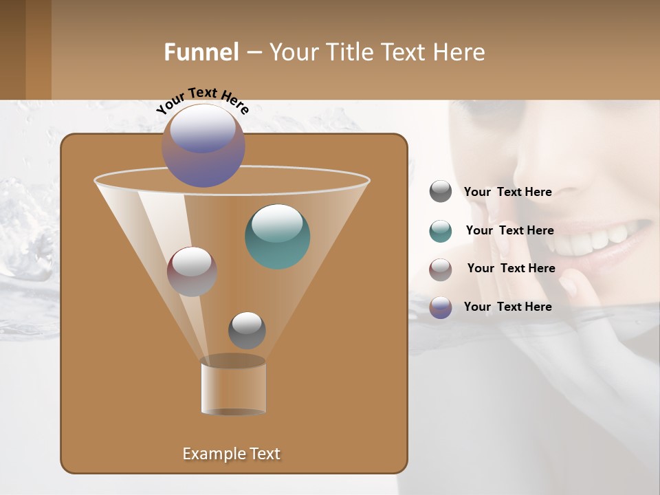 A Woman Is Smiling With Her Hand On Her Face PowerPoint Template