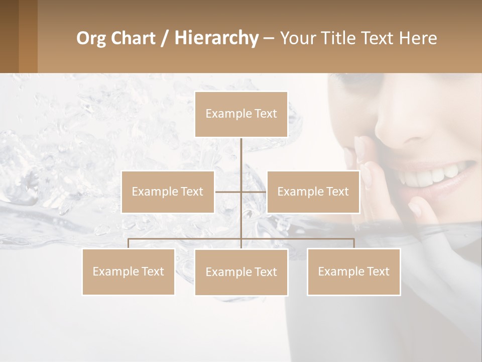 A Woman Is Smiling With Her Hand On Her Face PowerPoint Template