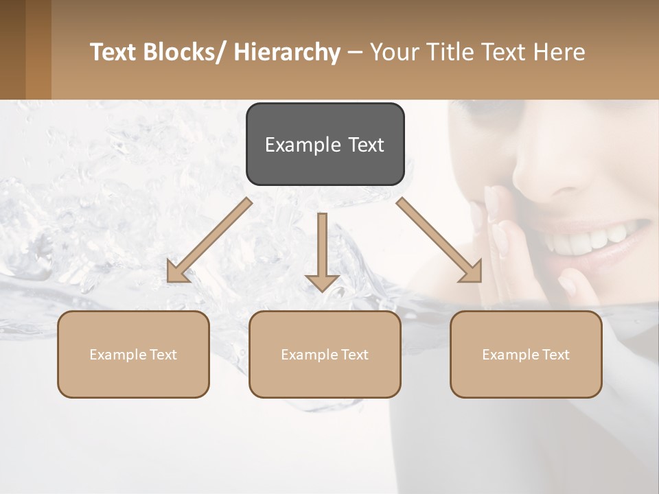 A Woman Is Smiling With Her Hand On Her Face PowerPoint Template