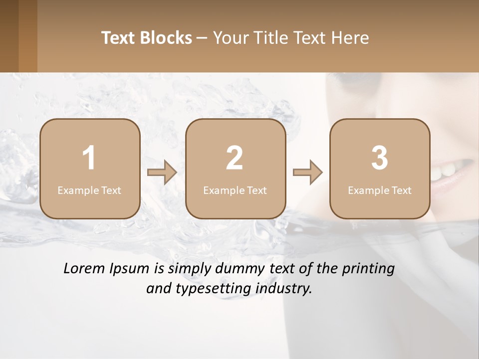 A Woman Is Smiling With Her Hand On Her Face PowerPoint Template