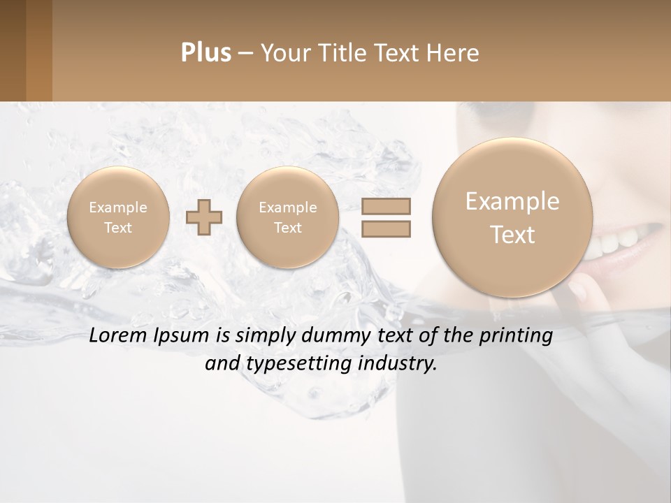 A Woman Is Smiling With Her Hand On Her Face PowerPoint Template