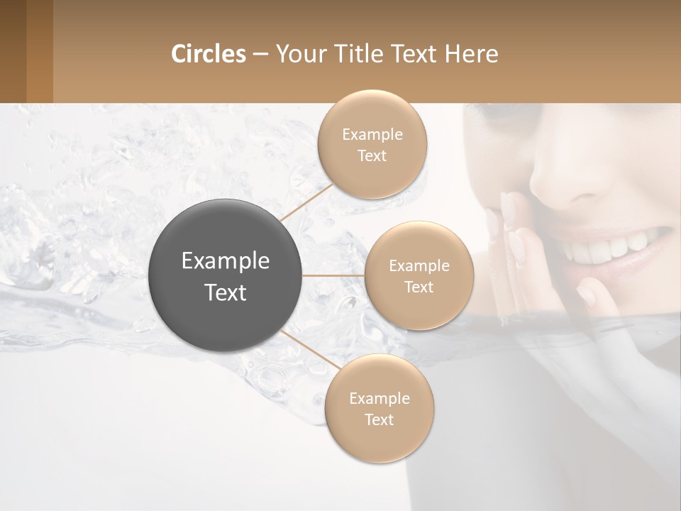 A Woman Is Smiling With Her Hand On Her Face PowerPoint Template