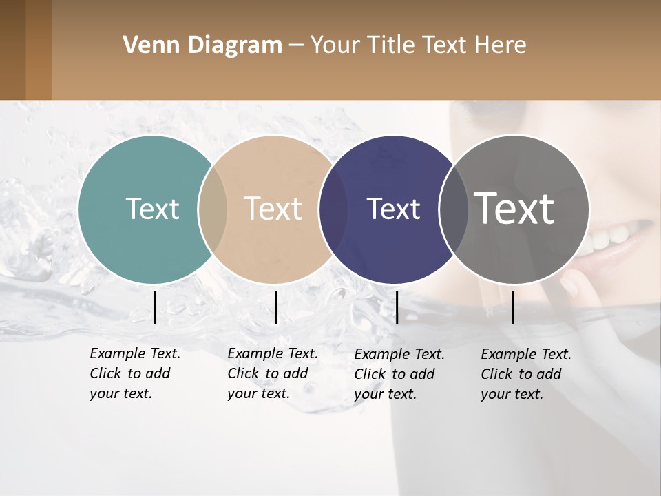 A Woman Is Smiling With Her Hand On Her Face PowerPoint Template