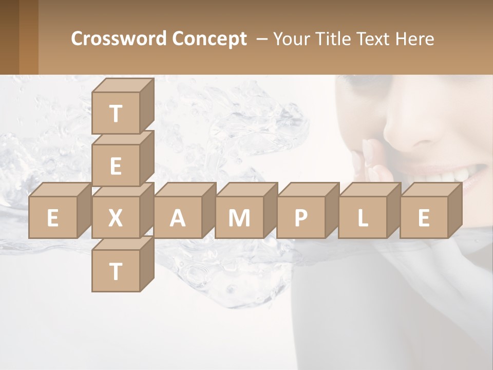 A Woman Is Smiling With Her Hand On Her Face PowerPoint Template