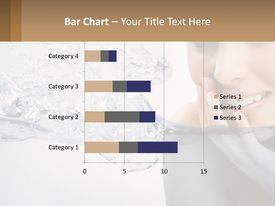 A Woman Is Smiling With Her Hand On Her Face PowerPoint Template