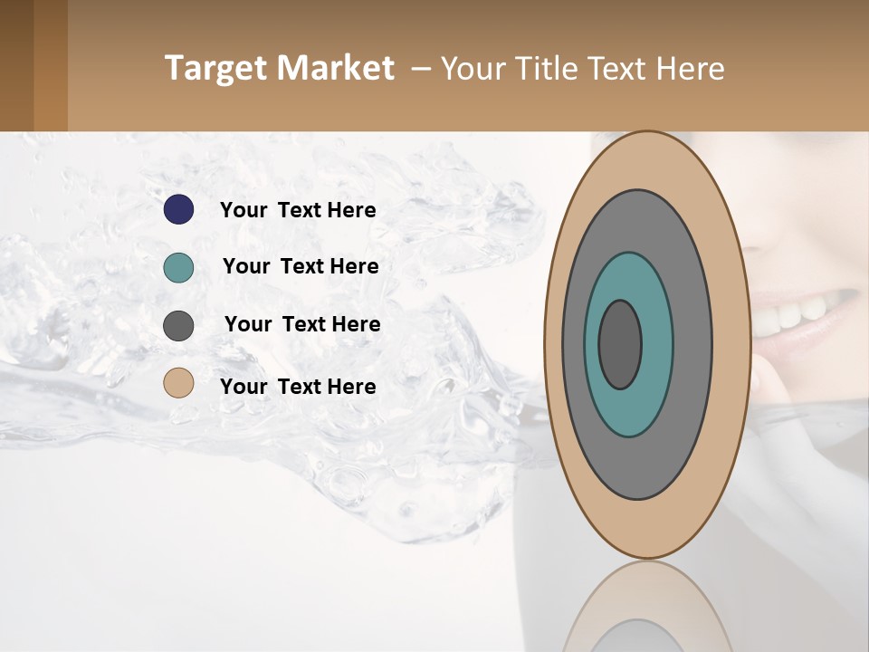 A Woman Is Smiling With Her Hand On Her Face PowerPoint Template