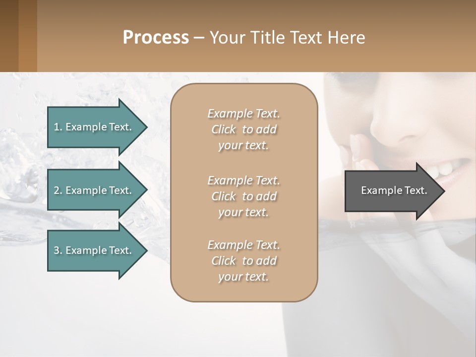 A Woman Is Smiling With Her Hand On Her Face PowerPoint Template