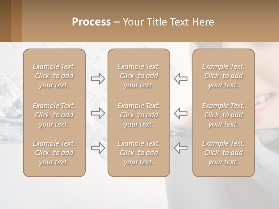 A Woman Is Smiling With Her Hand On Her Face PowerPoint Template