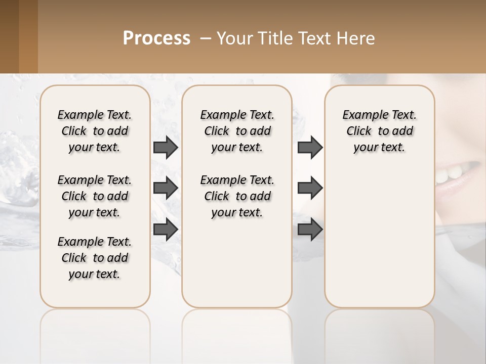 A Woman Is Smiling With Her Hand On Her Face PowerPoint Template