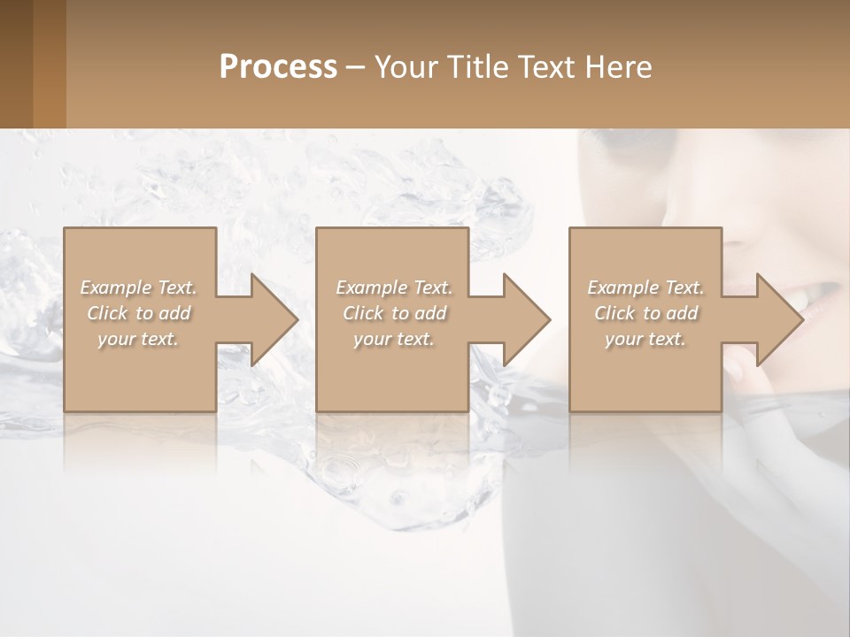 A Woman Is Smiling With Her Hand On Her Face PowerPoint Template