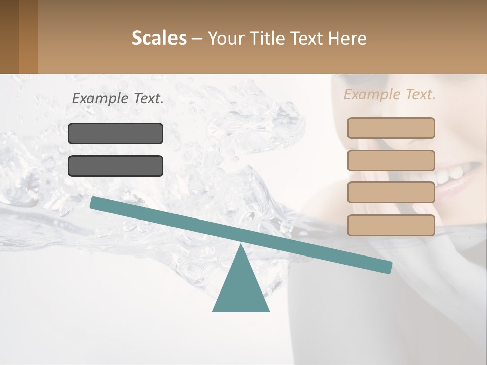 A Woman Is Smiling With Her Hand On Her Face PowerPoint Template