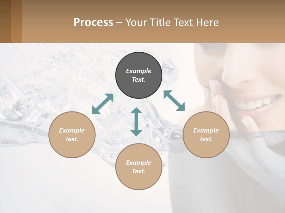 A Woman Is Smiling With Her Hand On Her Face PowerPoint Template