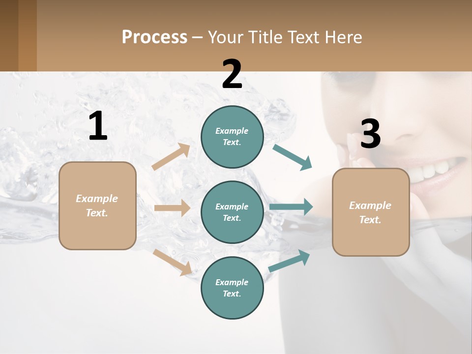 A Woman Is Smiling With Her Hand On Her Face PowerPoint Template