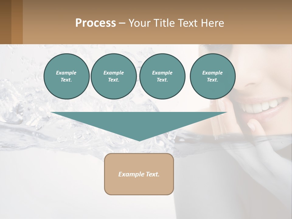 A Woman Is Smiling With Her Hand On Her Face PowerPoint Template