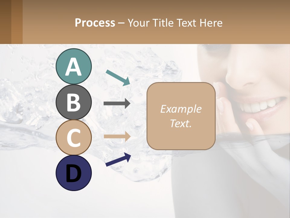 A Woman Is Smiling With Her Hand On Her Face PowerPoint Template
