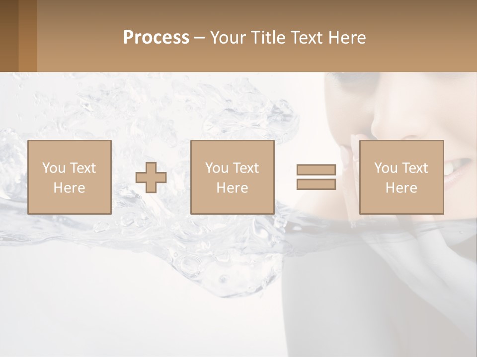 A Woman Is Smiling With Her Hand On Her Face PowerPoint Template