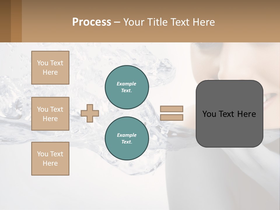 A Woman Is Smiling With Her Hand On Her Face PowerPoint Template