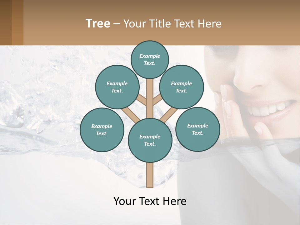 A Woman Is Smiling With Her Hand On Her Face PowerPoint Template