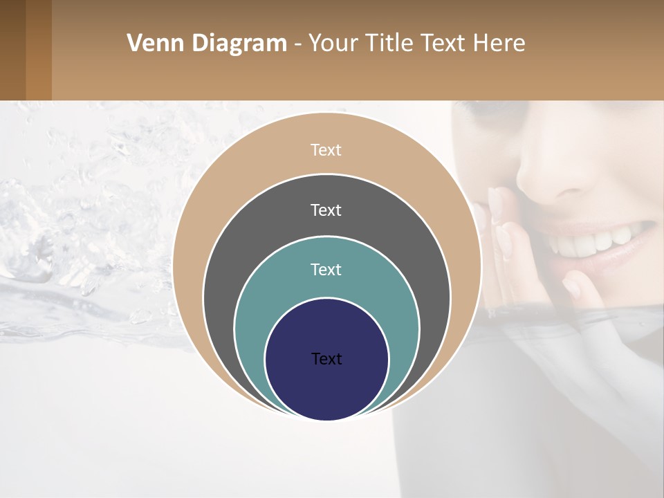A Woman Is Smiling With Her Hand On Her Face PowerPoint Template