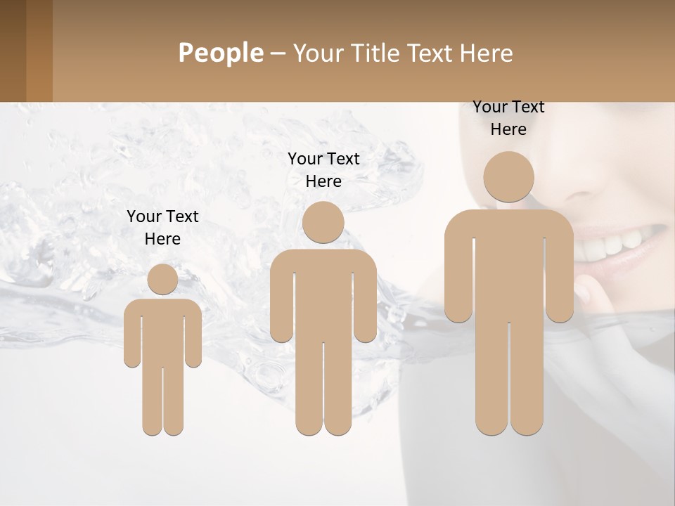 A Woman Is Smiling With Her Hand On Her Face PowerPoint Template