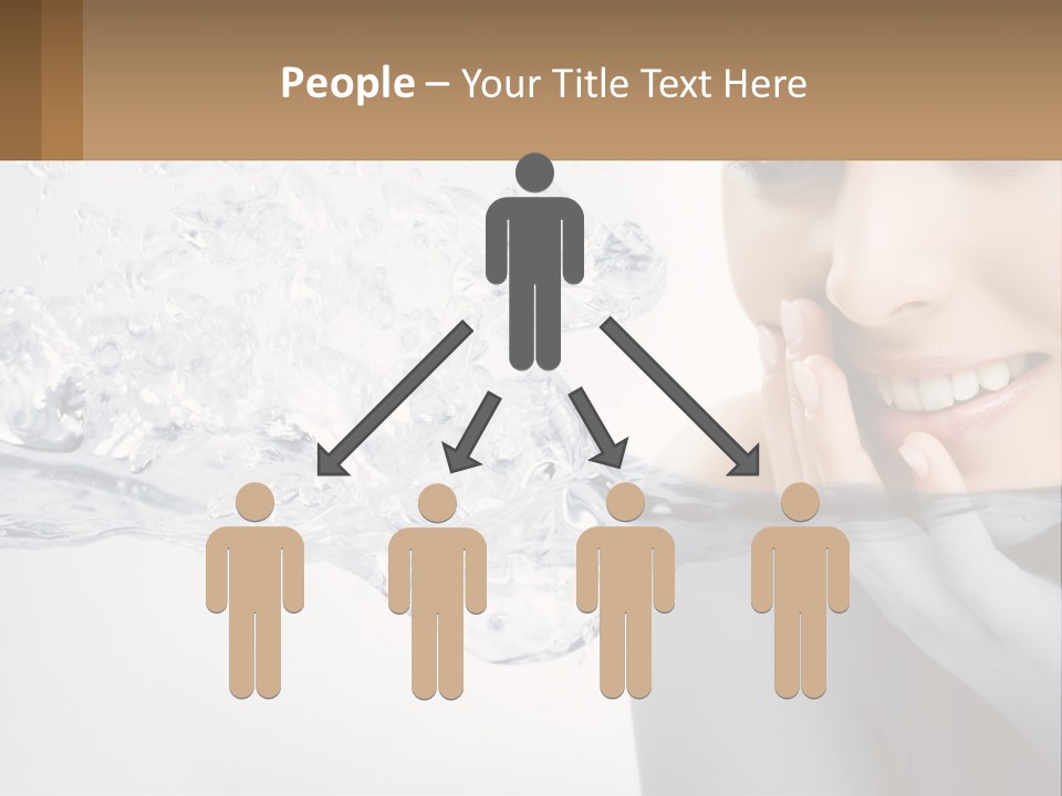 A Woman Is Smiling With Her Hand On Her Face PowerPoint Template