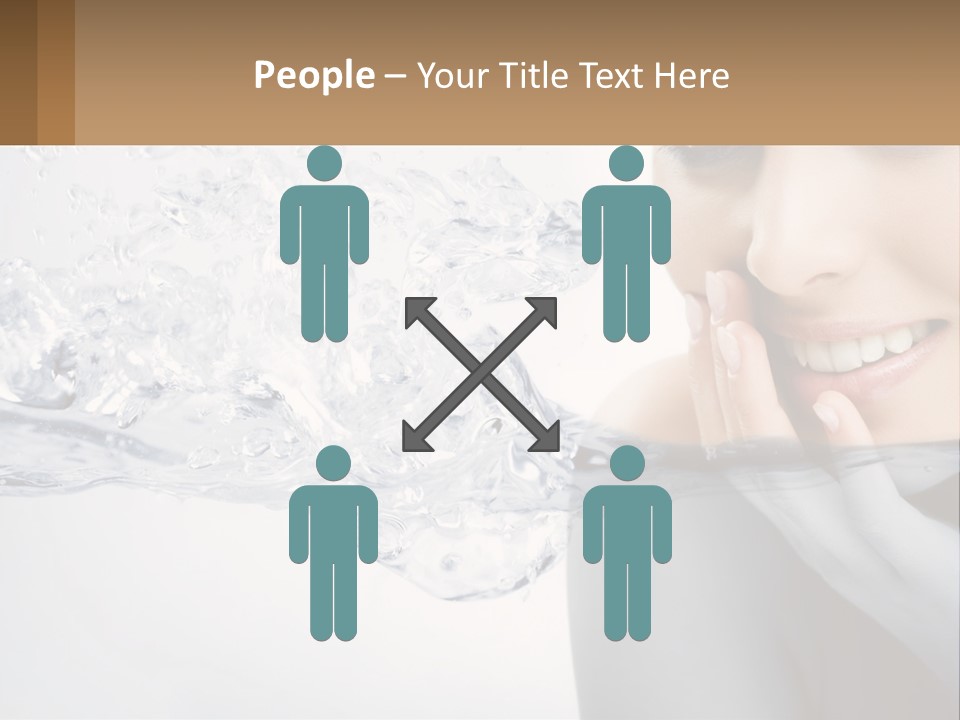 A Woman Is Smiling With Her Hand On Her Face PowerPoint Template