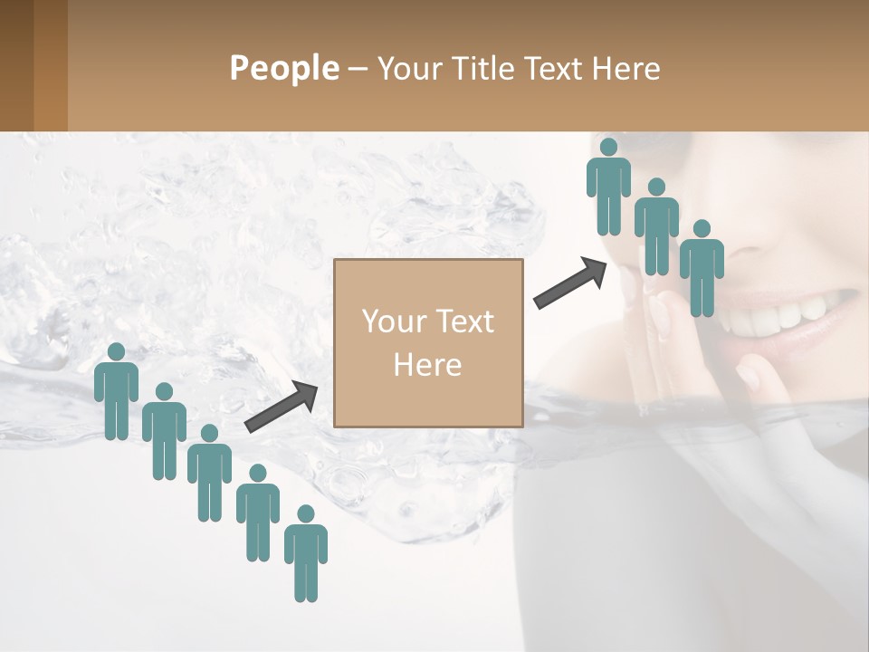 A Woman Is Smiling With Her Hand On Her Face PowerPoint Template