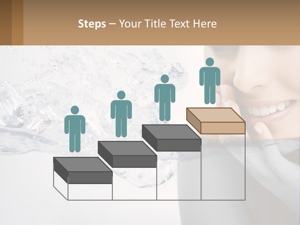 A Woman Is Smiling With Her Hand On Her Face PowerPoint Template