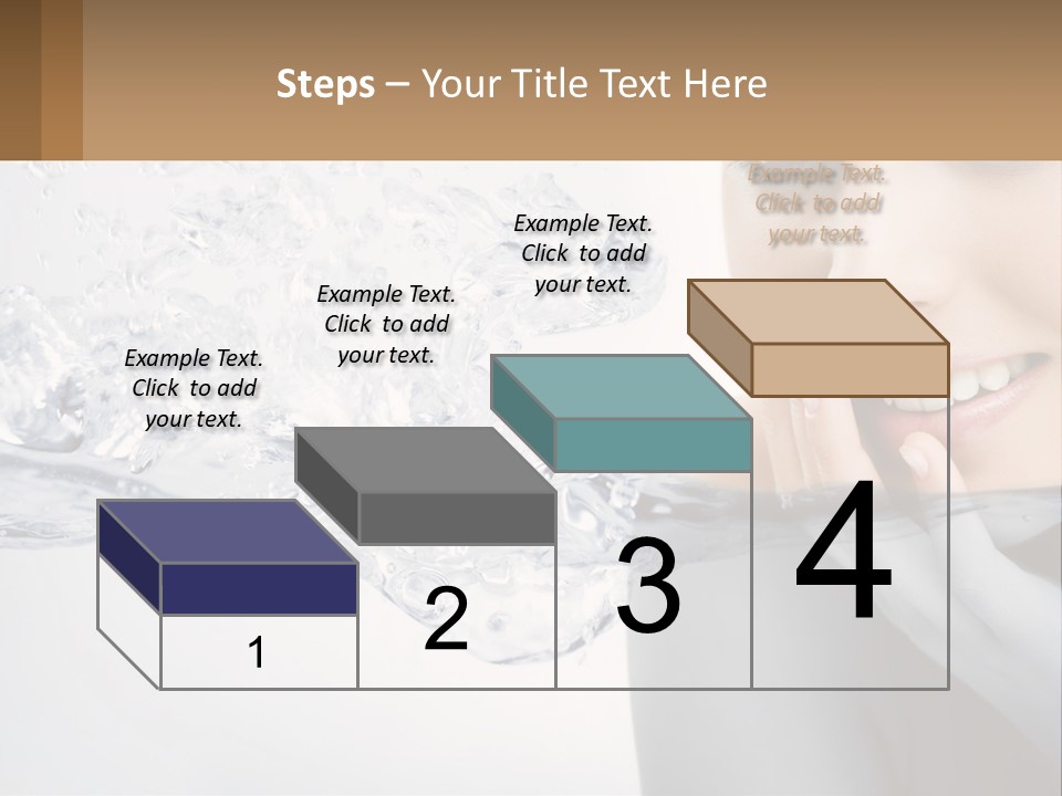A Woman Is Smiling With Her Hand On Her Face PowerPoint Template