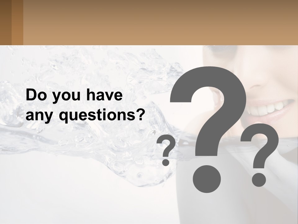 A Woman Is Smiling With Her Hand On Her Face PowerPoint Template