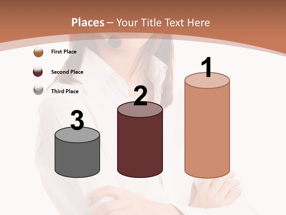 Attractive Helpful Businesswoman PowerPoint Template