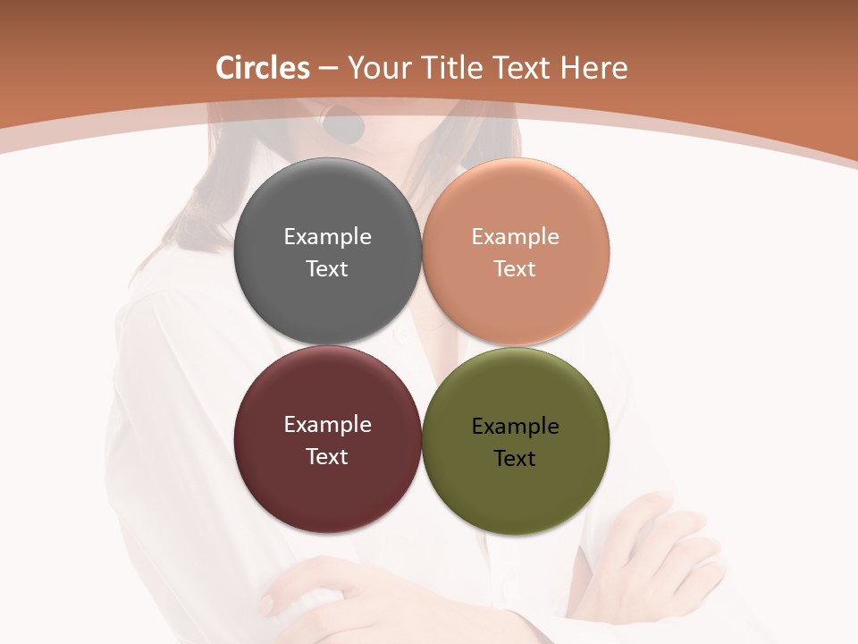 Attractive Helpful Businesswoman PowerPoint Template