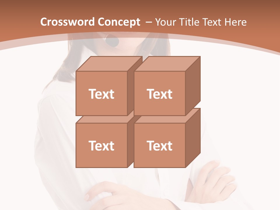 Attractive Helpful Businesswoman PowerPoint Template