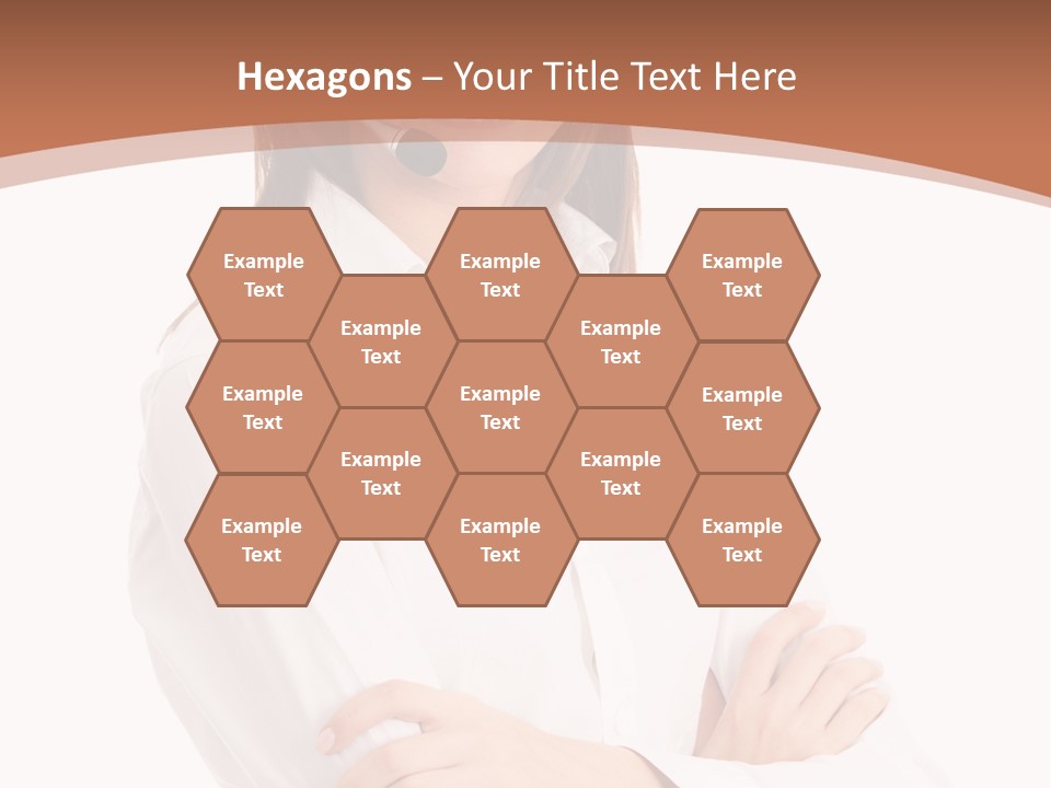 Attractive Helpful Businesswoman PowerPoint Template