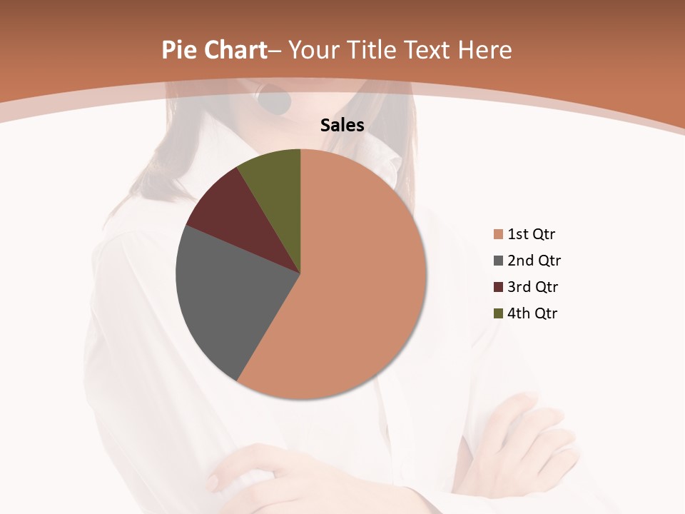 Attractive Helpful Businesswoman PowerPoint Template